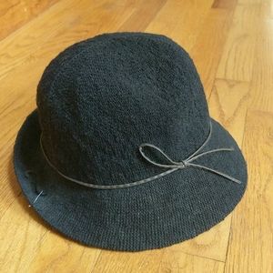 Black Asymmetrical Cloche Hat
